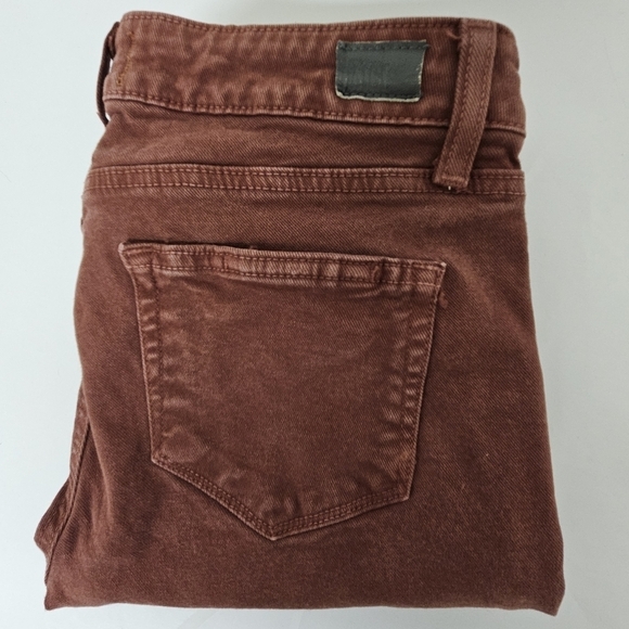 Paige Skyline Low Rise Skinny Jeans in Distressed Rust Size 28 - Picture 9 of 13